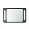 Handheld Mirror with Double Handles for Salons and Barbershops (Black, 16 x 10)